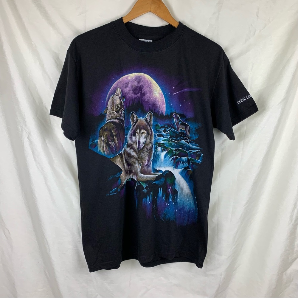 Vintage Wolf Shirt, Size: Medium